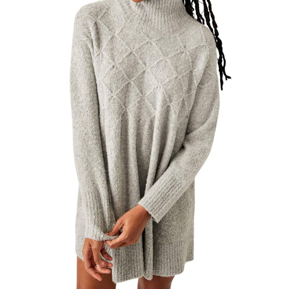 NWOT free people grey jaci sweater dress in medium